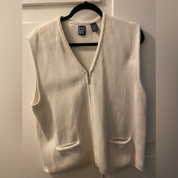 Gap white cream Vest Cotton - Picture 1 of 10